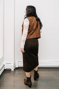 Gentle Fawn - Women's Front Slit Midi Skirt