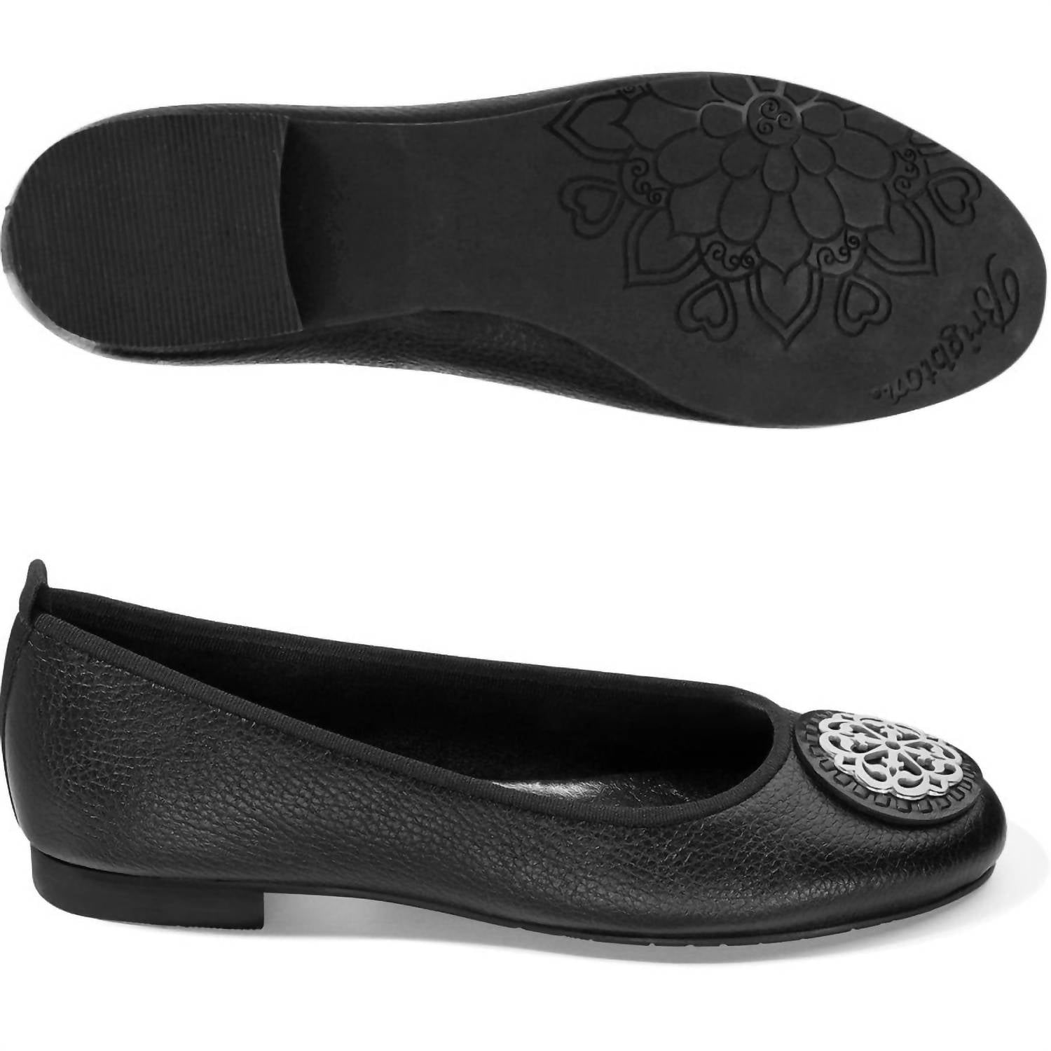 Brighton Women's Aleta Ballerina Flats in black - women's flats - detail view