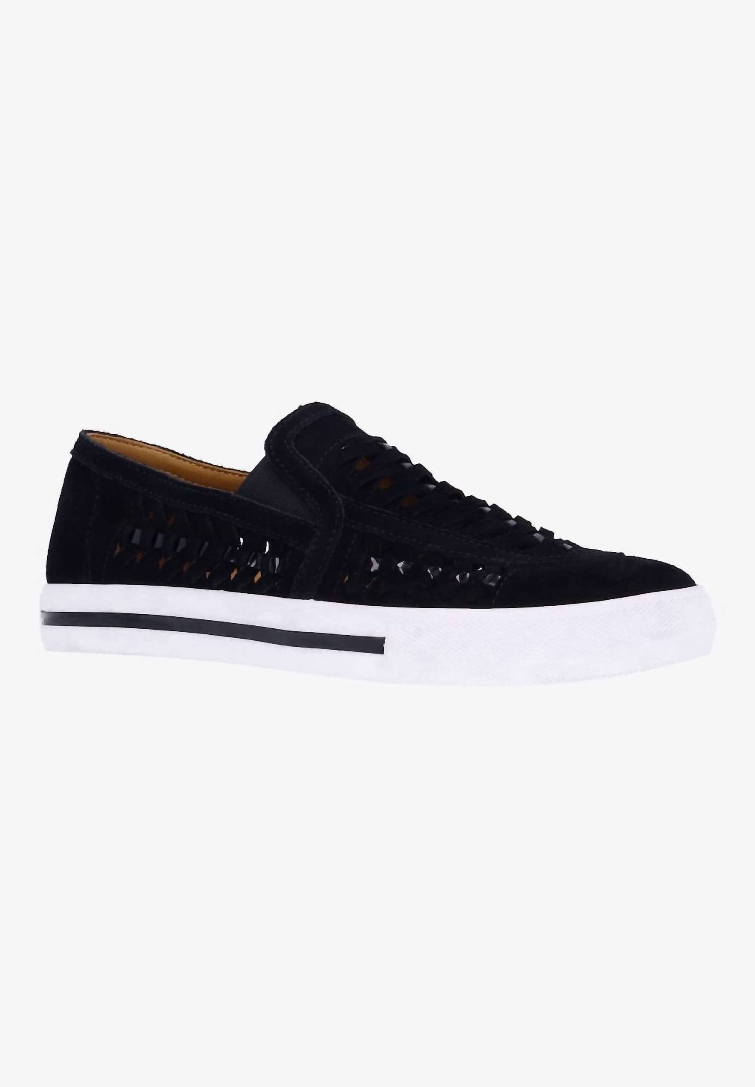 L'amour Des Pieds Women's Karsha Sneaker in black suede patent - women's sneaker