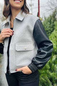 Dolce Cabo - Leather Sleeve Jacket