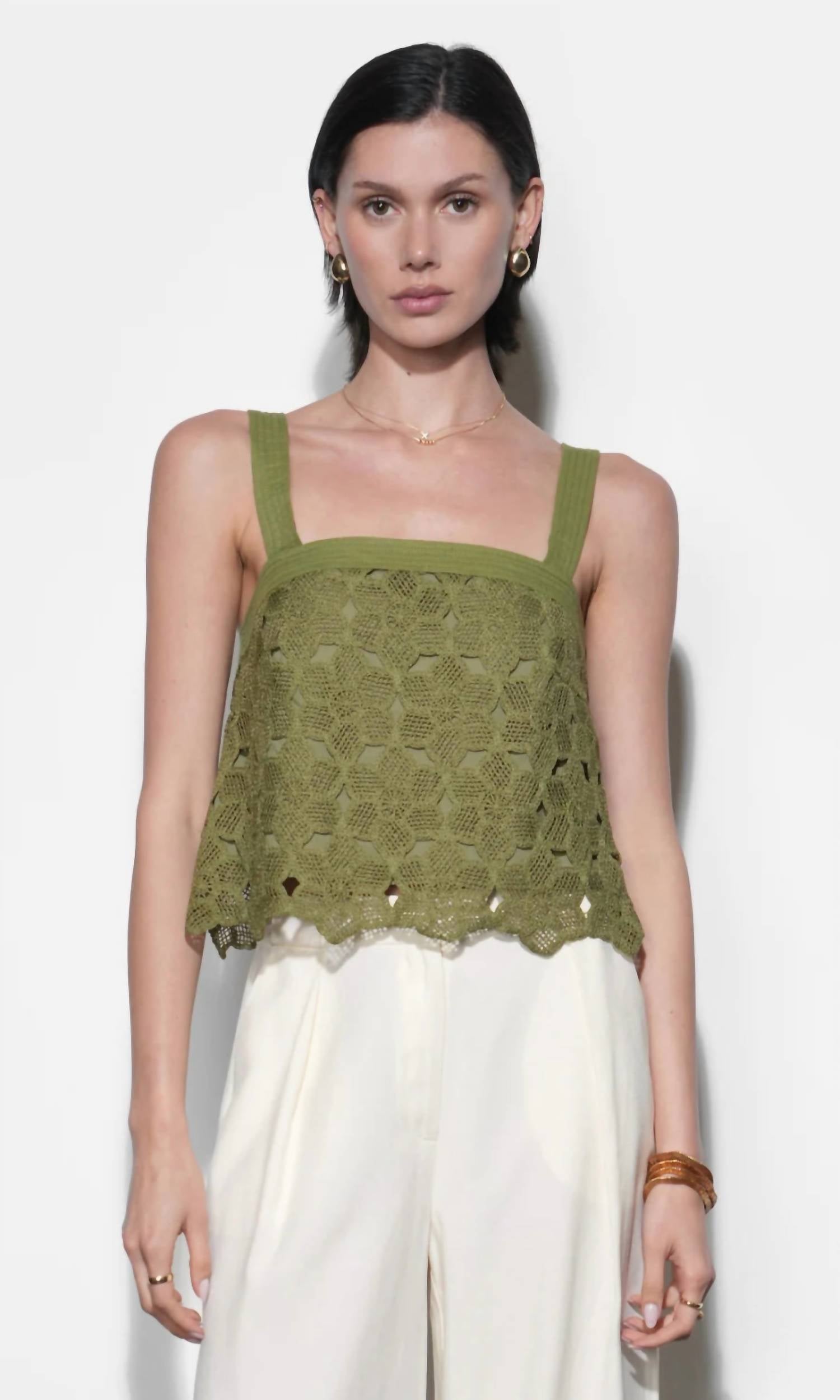Greylin - Kandace Crochet Lace Sleeveless Top