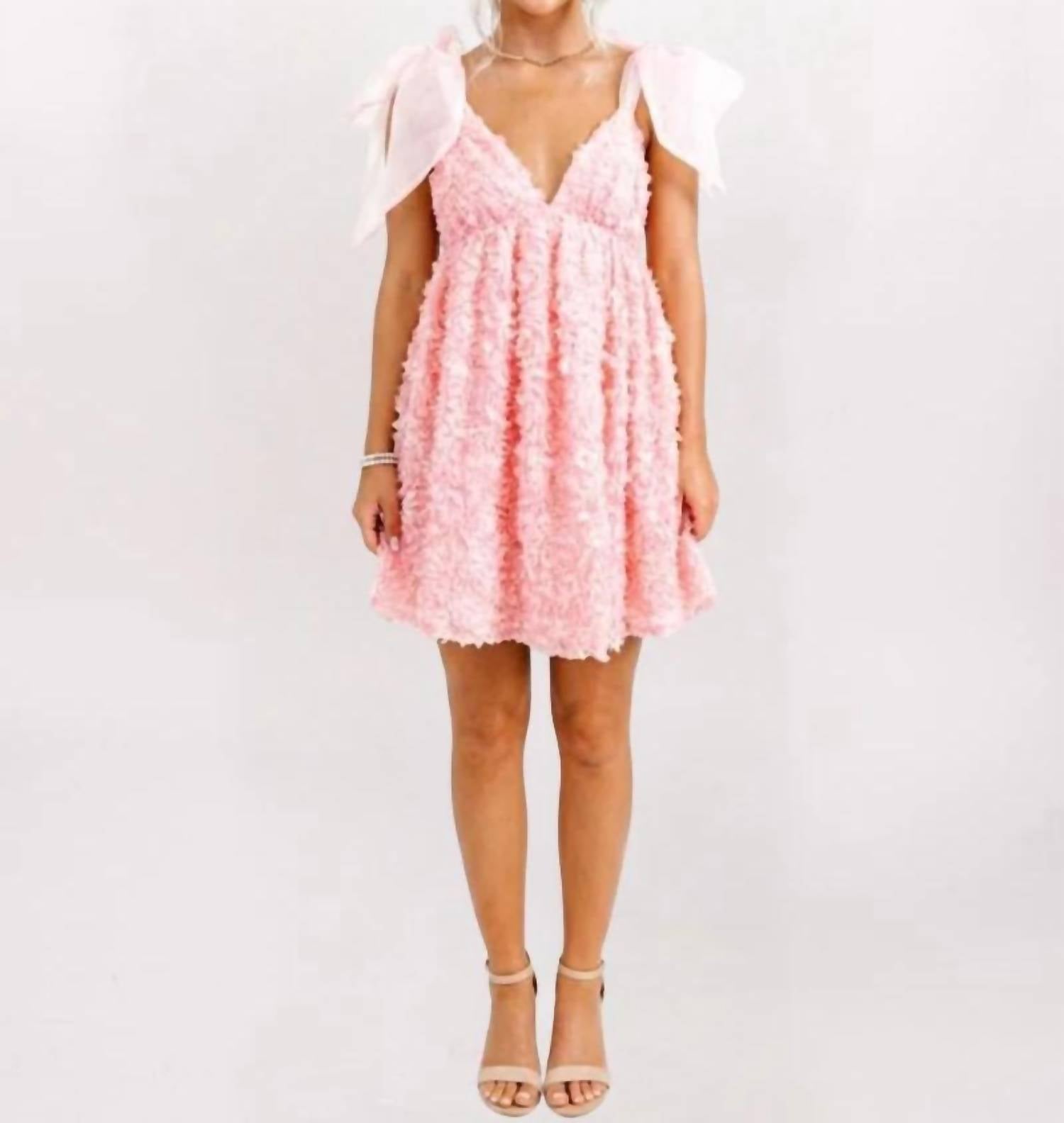 Item Ditto - Tie Straps 3d Petal Babydoll Dress