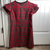 Florence Eiseman Kid's Flutter Sleeve Dress in tartan plaid - kids' dress - detail view