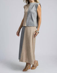 See And Be Seen - Color Block Skirt Set