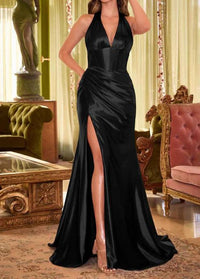Ladivine - Halter Backless Prom Dress