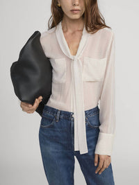 Frame - The Modern Tie Polka Dot Blouse