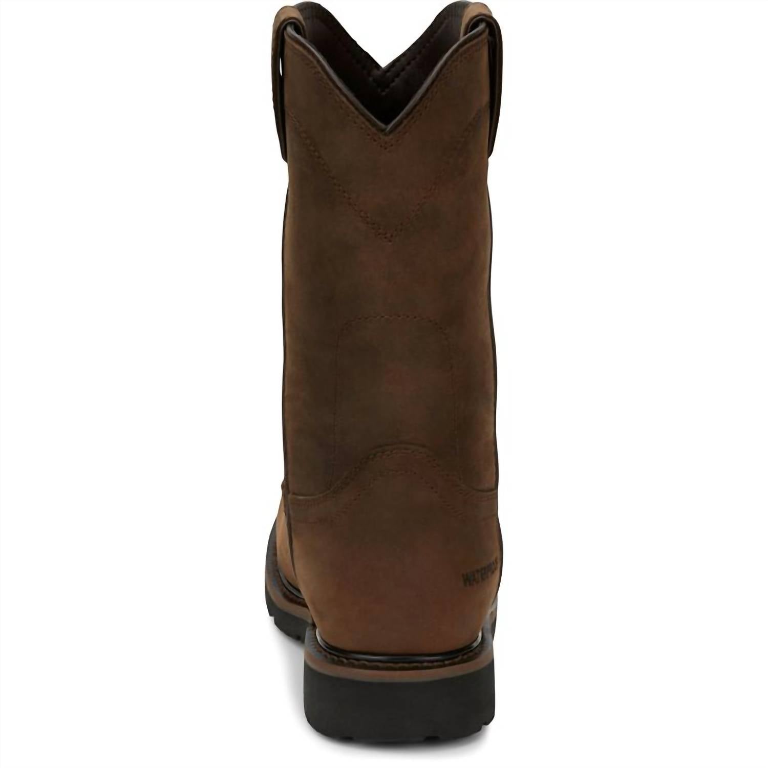 Justin Boots Men's Drywall Waterproof Boots in whiskey - men's boots - alternate view