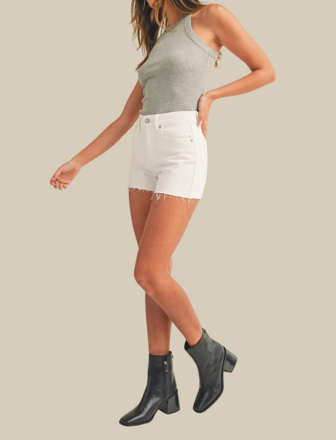 Just Black Denim - Ray High Waist Jean Shorts