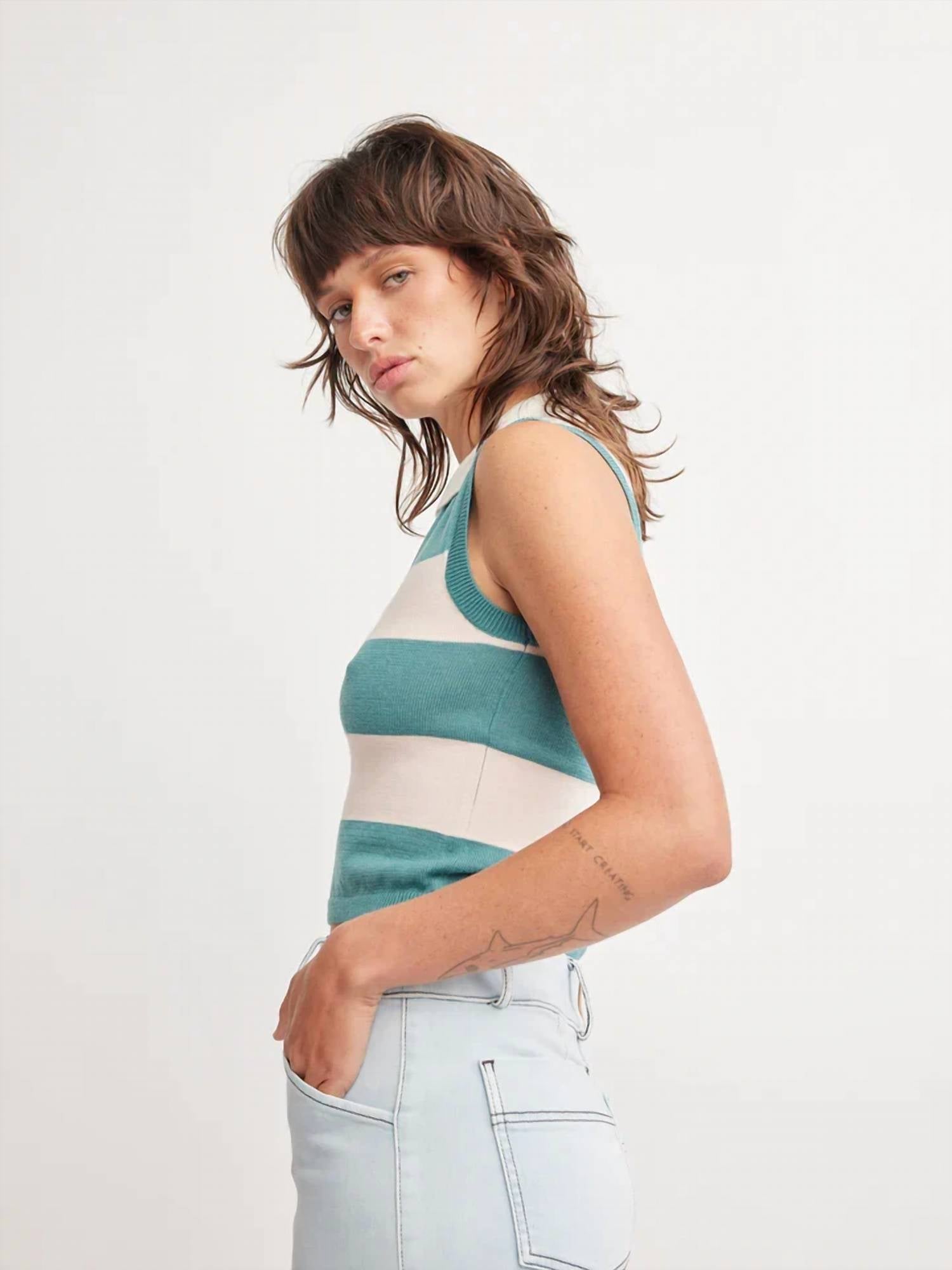 Self Contrast - Waverly Collar Top