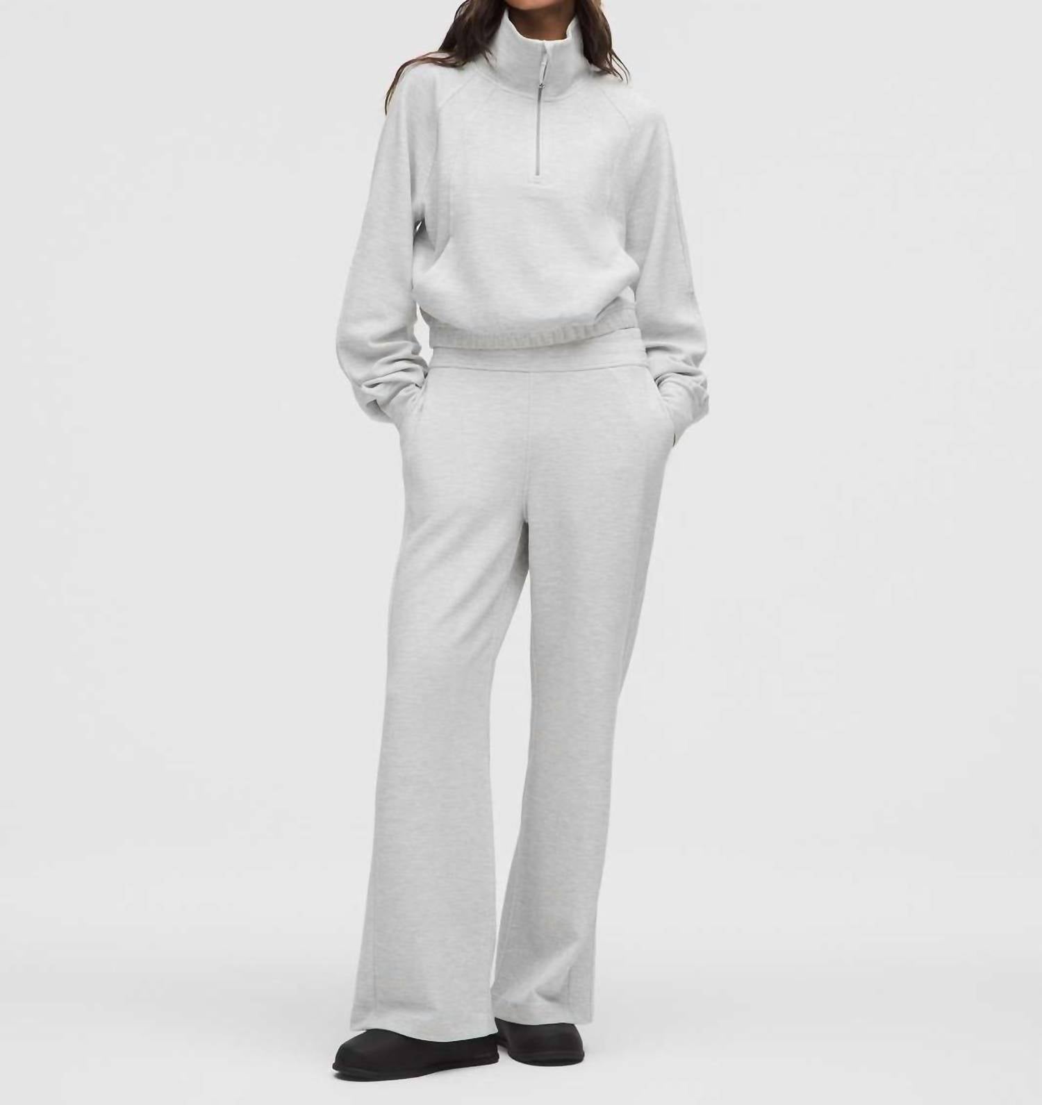 Lululemon - Scuba Cropped 1/2 Zip Funnel Neck Waffle Sweater