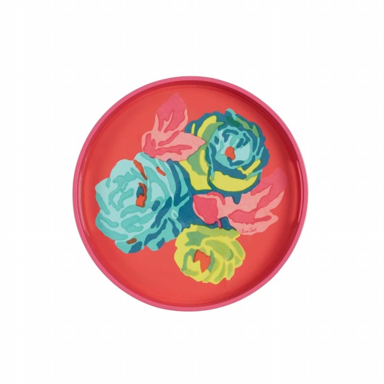 Lisa Corti - Nizam Geranium Round Tray