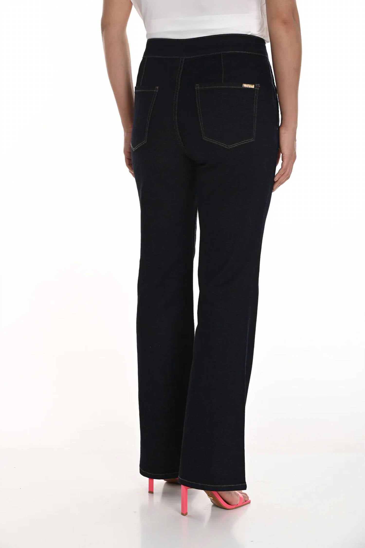 Frank Lyman Denim Fit & Flare Jeans in dark blue - women's jeans - view 4