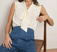 Veronica Beard - Magnolia Tie Neck Blouse