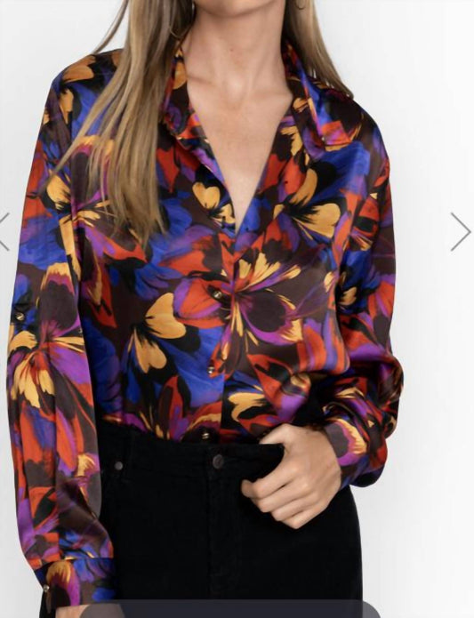 Johnny Was - eclipse blooms silk shirt