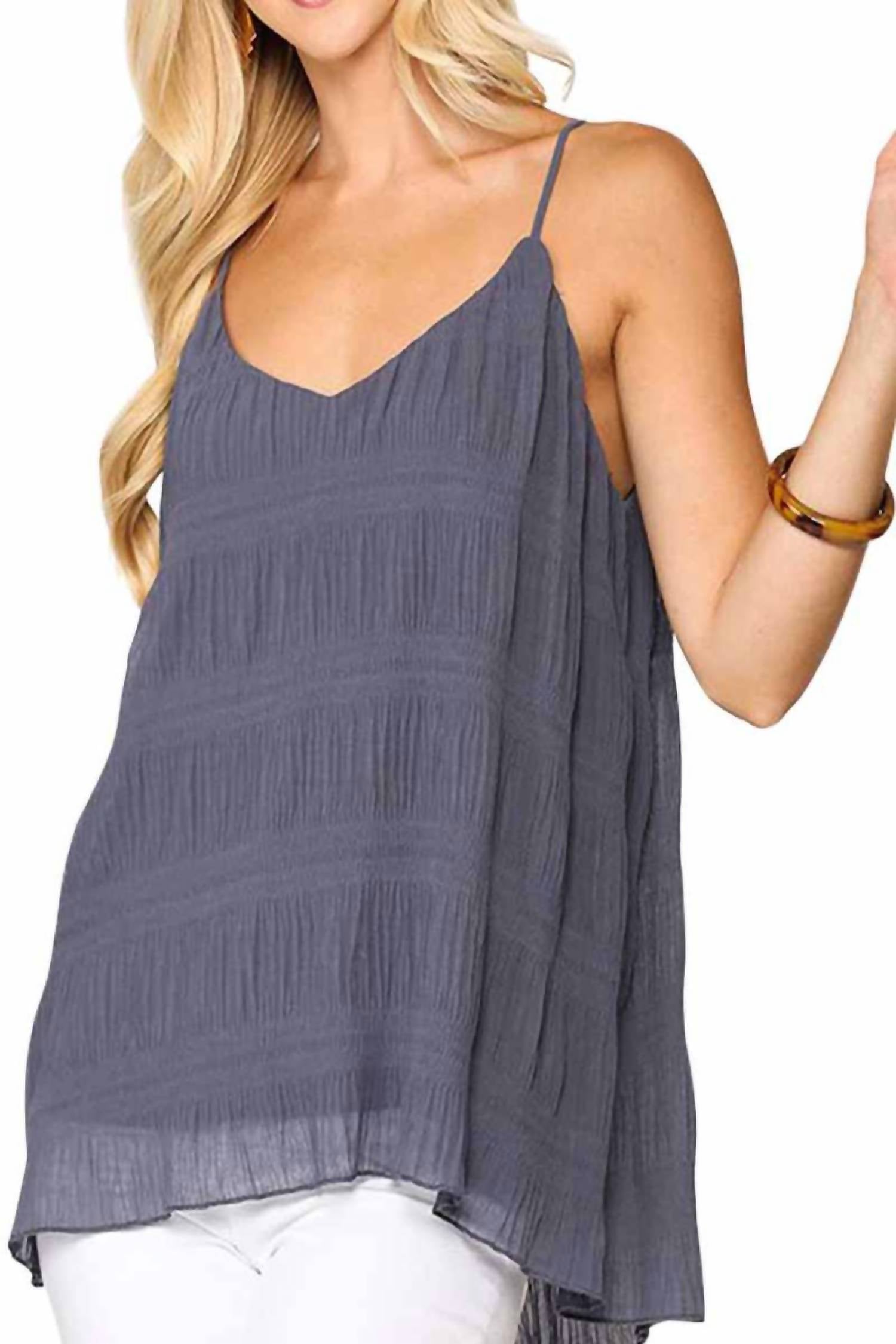 Gigio - Pleated Cami Tank Top