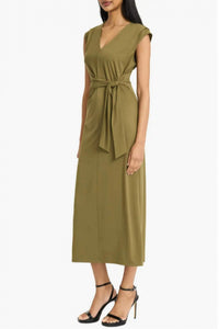 Donna Morgan - Cap Sleeve Tie Waist Maxi Dress