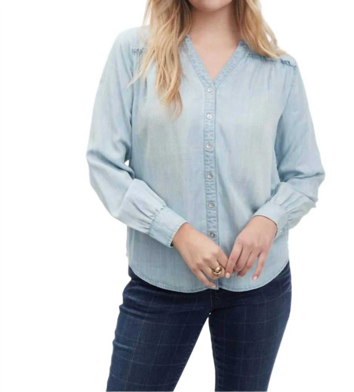 Fdj - Chambray Button Down Top
