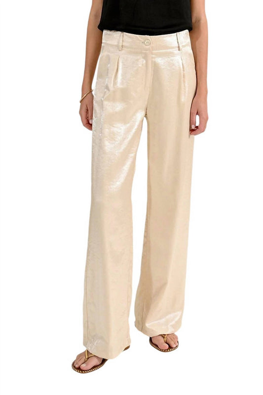 Molly Bracken - HIGH-WAISTED SATIN PANTS