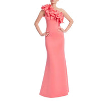 Badgley Mischka - One Shoulder With Bows Prom Gown