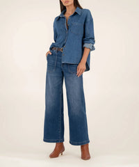 KUT FROM THE KLOTH Meg High Rise Wide Leg Jeans in dark wash 2 - women's jeans