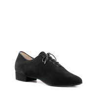 Paoul Men's Whisk Suede Ballroom Dance Shoes in black - men's shoe - detail view