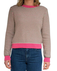 Jumper1234 Geo Stripe Crewneck Sweatshirt in rosae bergamot starch - women's top