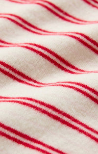 Z Supply Night In Stripes Pajama Top in stripes pajama top in kiss me red ivory - women's long sleeve top - view 5