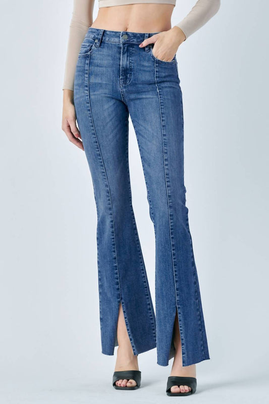 Hidden - Happi Flare With Front Slit Jeans