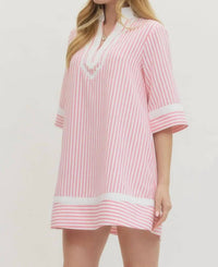 Entro - Josie Contrast Stripe Half Sleeve Mini Dress