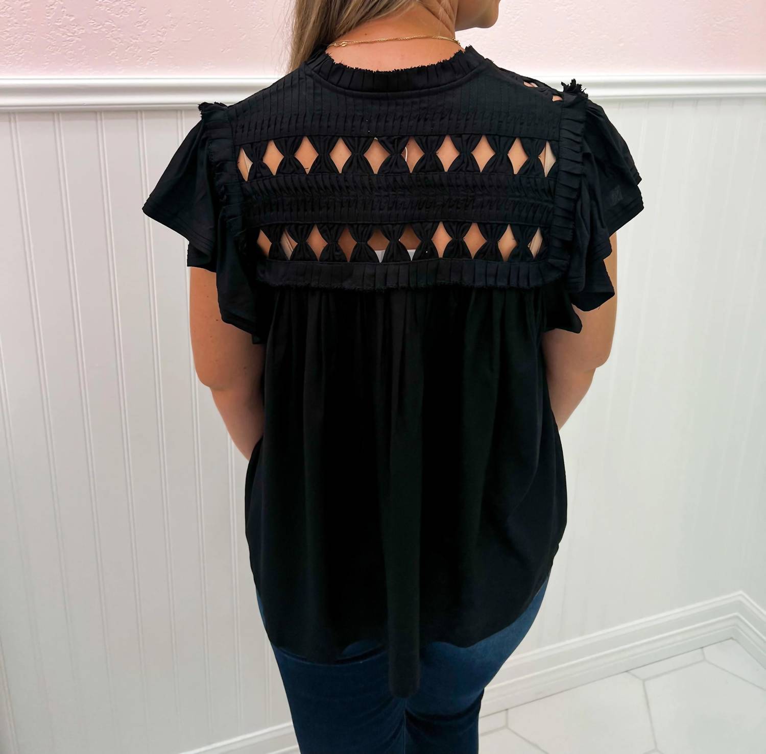Dear John Denim - Kezia Knotted Embroidery Top