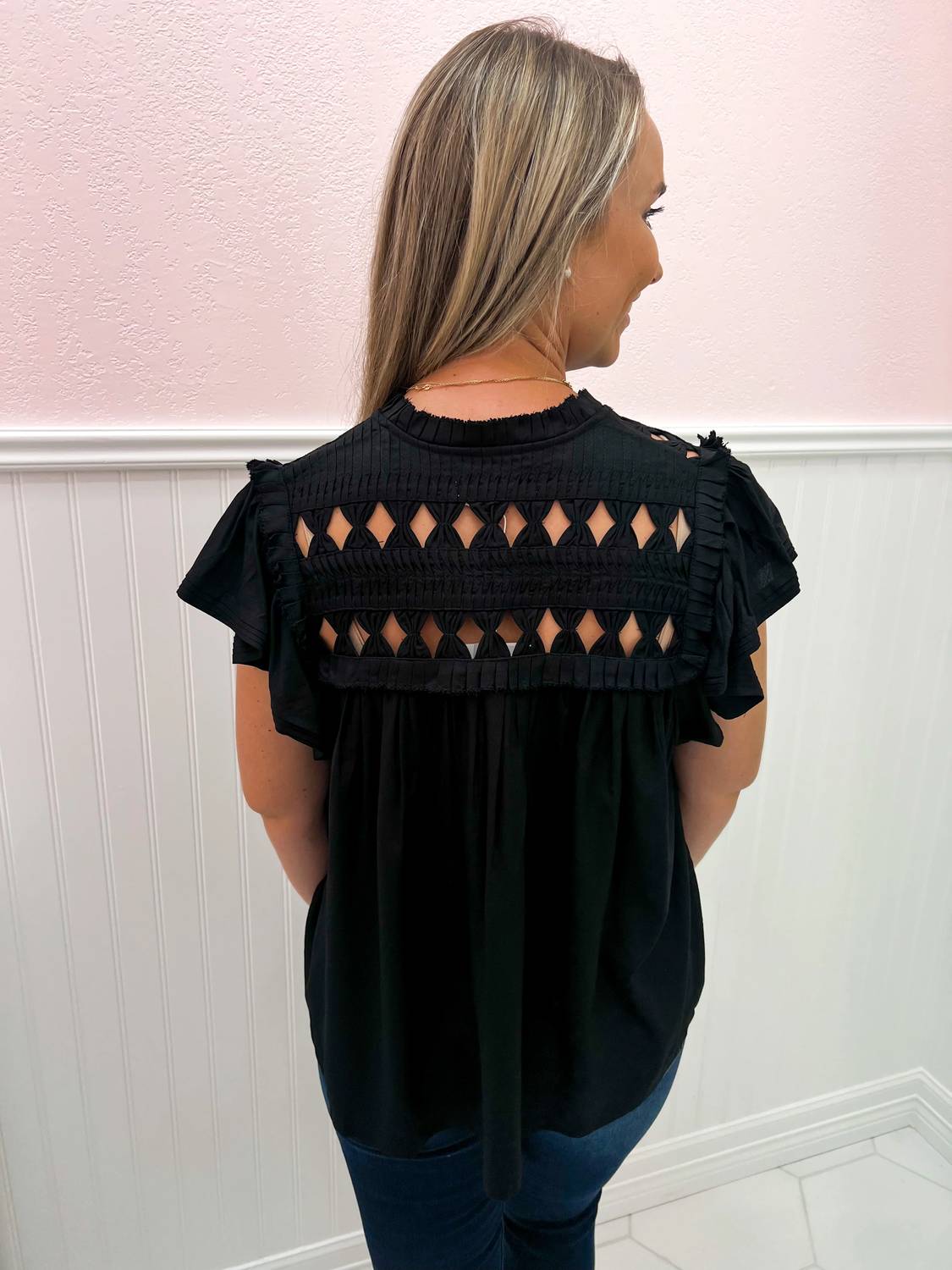 Dear John Denim - Kezia Knotted Embroidery Top