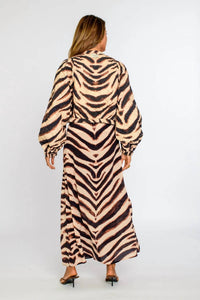 Elizabeth James The Label Reversible Frankie Bomber Jacket in wallflower brown zebra - women's jacket - view 4