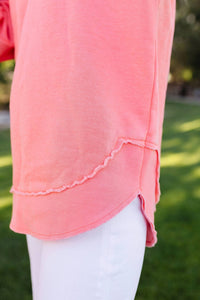 Michelle Mae Denise Sweatshirt in coral - women's top - view 6