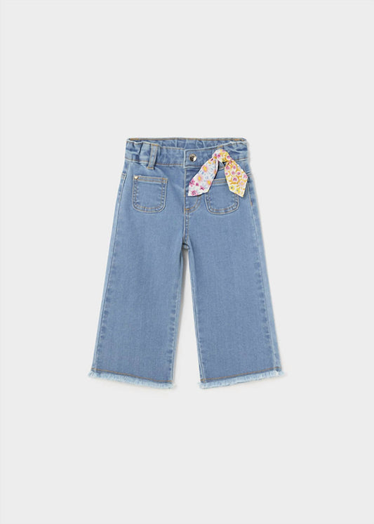 Mayoral - Girls Wide Leg Denim Jeans