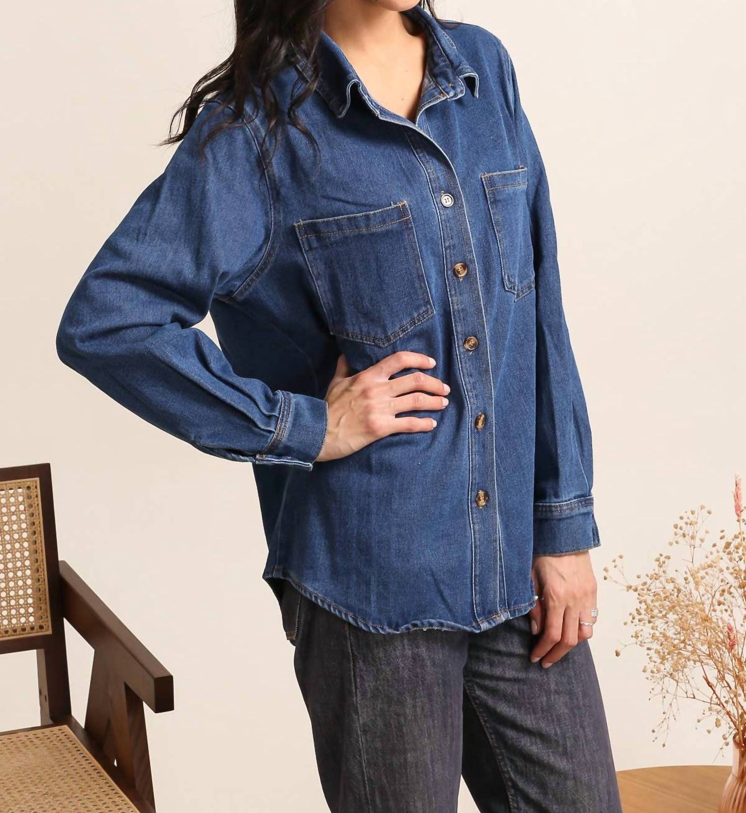 Inspiration Studio - Everyday Stretch Denim Shirt