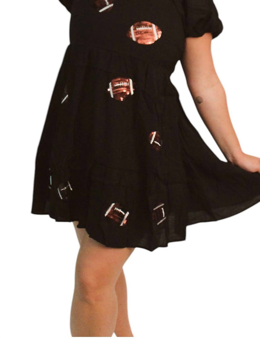 Umgee - Mini Dress With Sequin Footballs