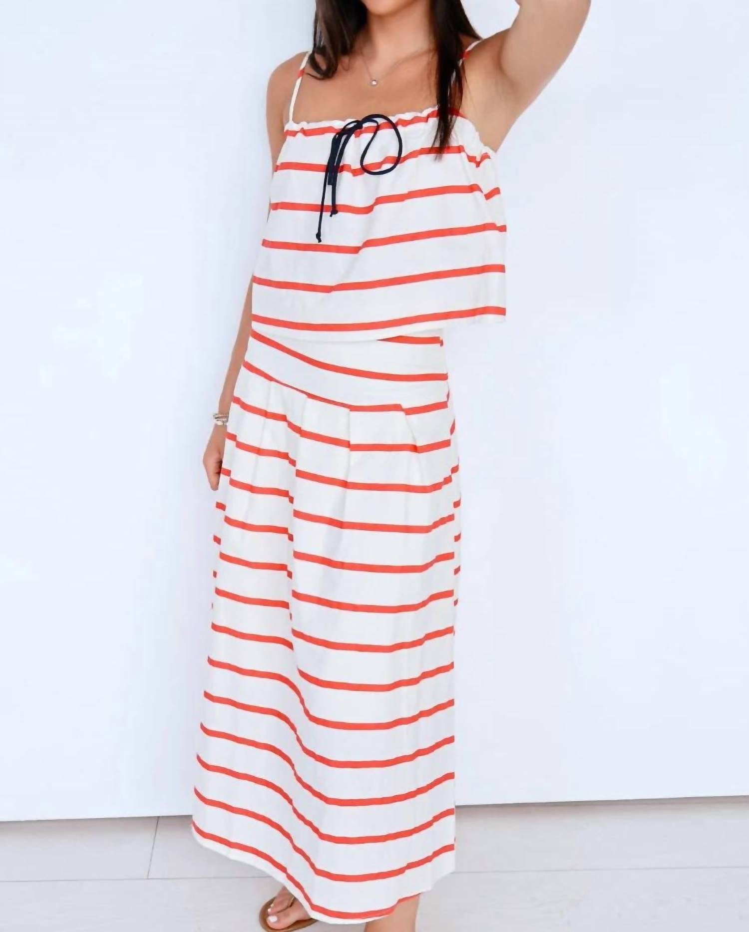 By Together - The Sloan Striped Skirt Set