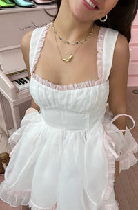 Selkie Little Lamb Dress in white - women's dress