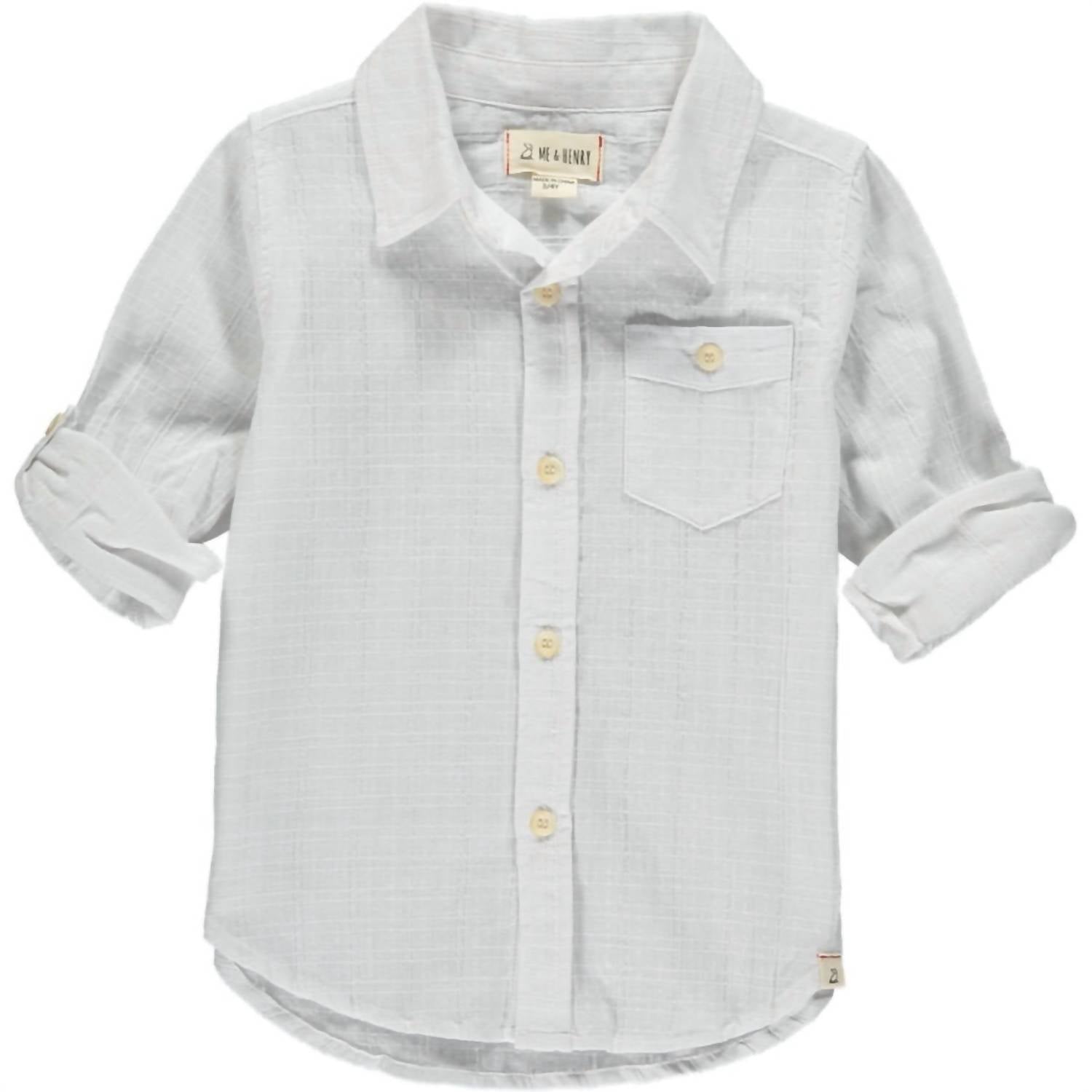 Me & Henry - Boy's Atwood Long Sleeve Woven Collared Shirt