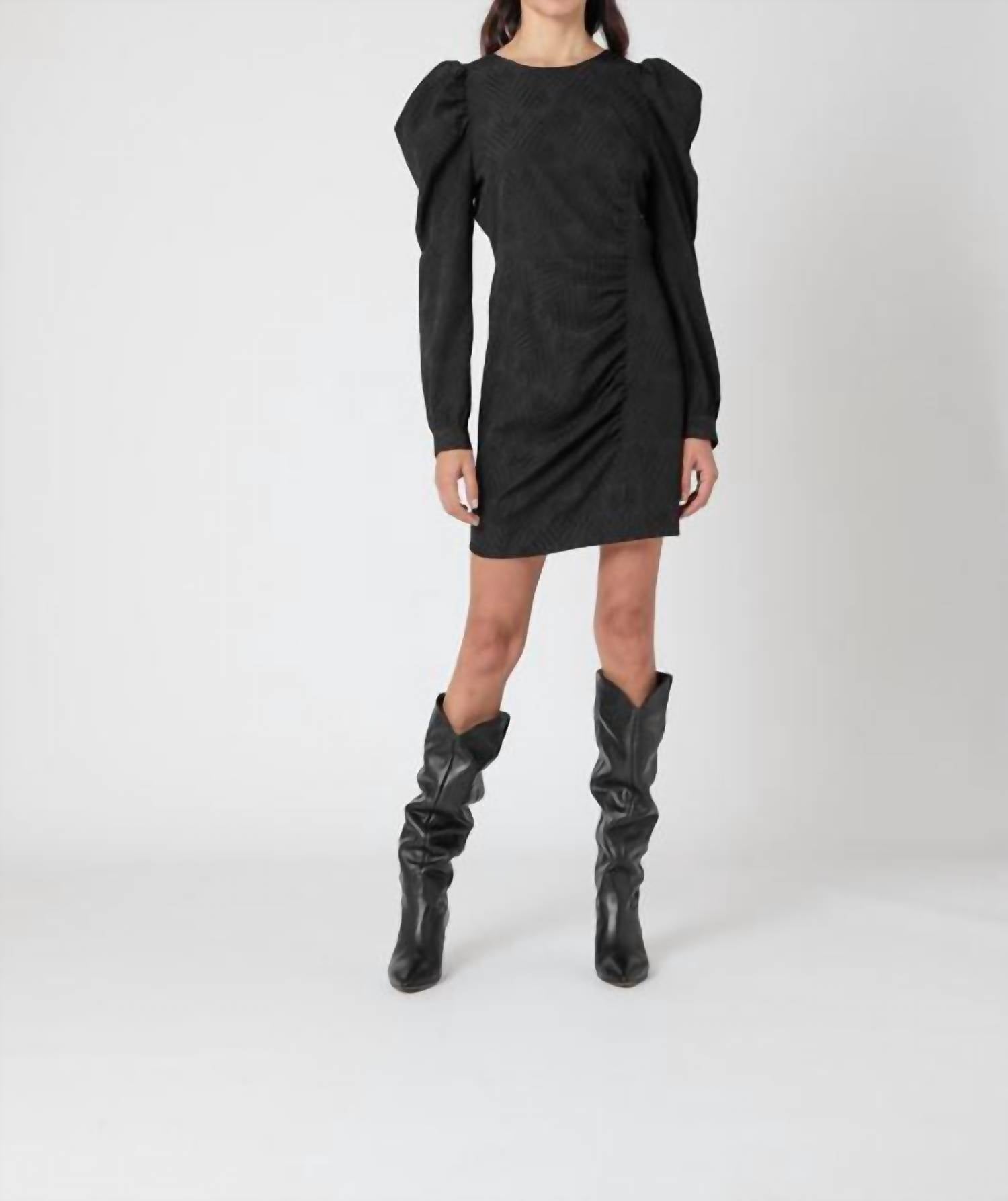 Berenice - Reve Short Dress With Puffed Sleeves
