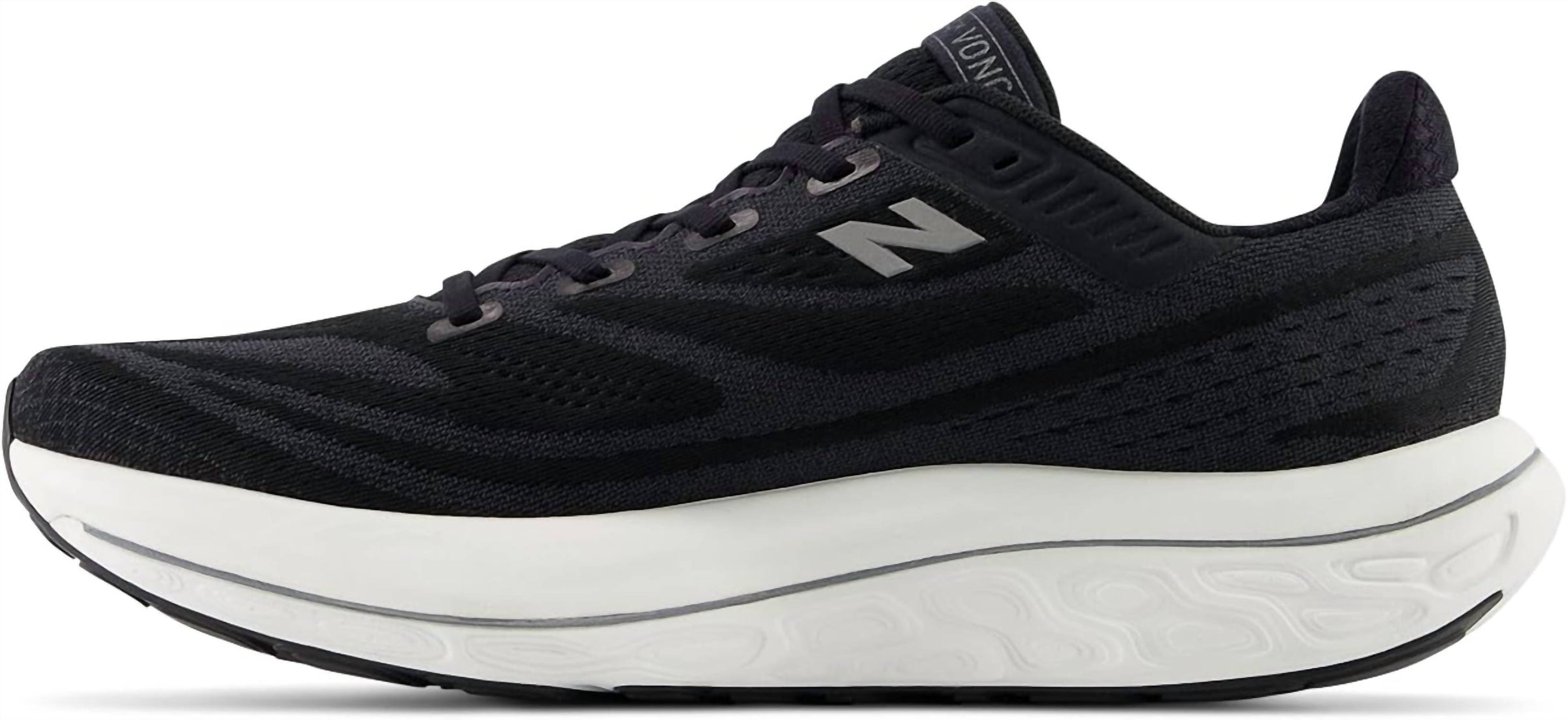 New Balance Men's Fresh Foam X Vongo V6 Sneakers in black white - men's sneaker - detail view