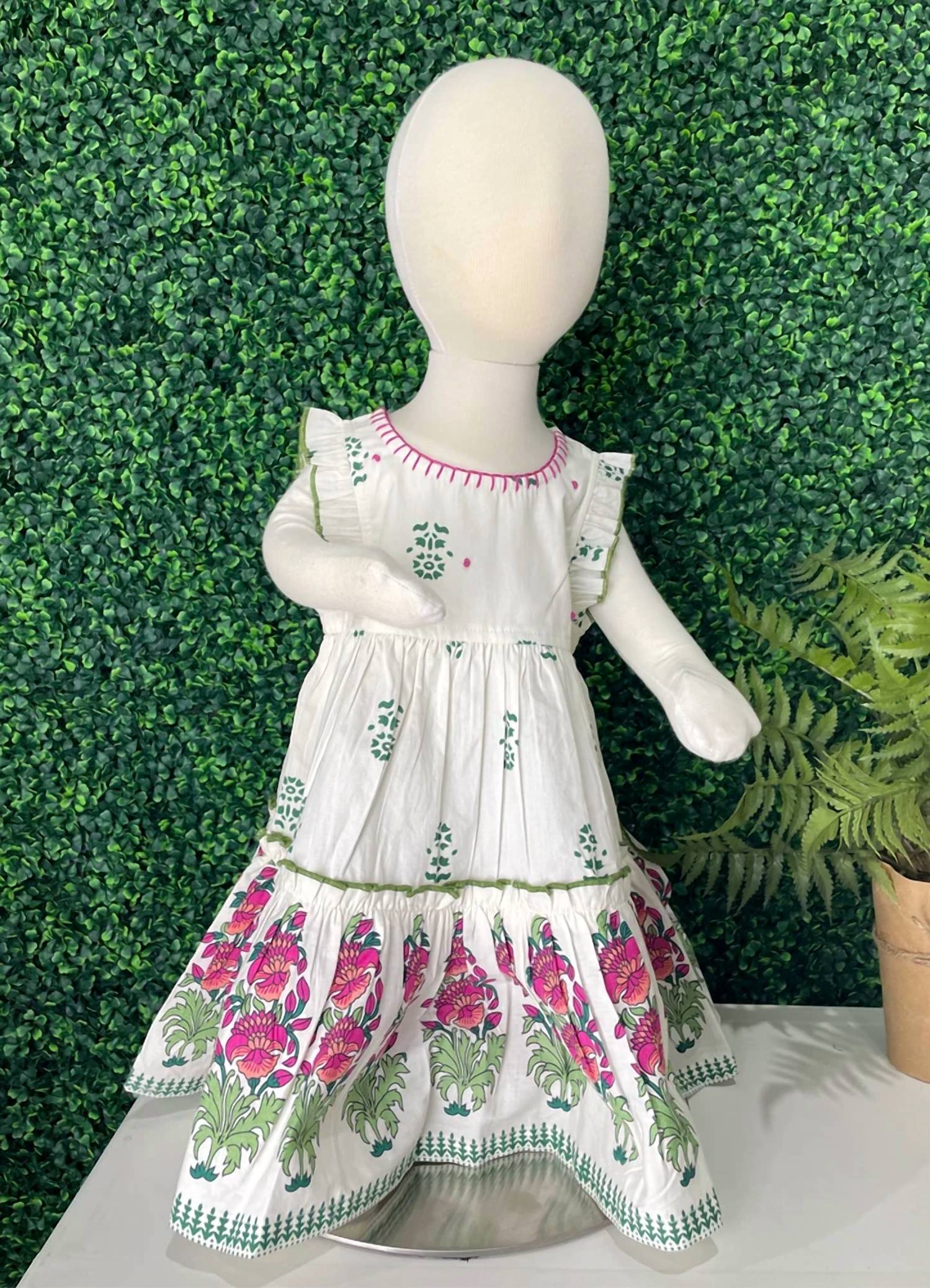 Mudpie - Girl's Block Print Dress