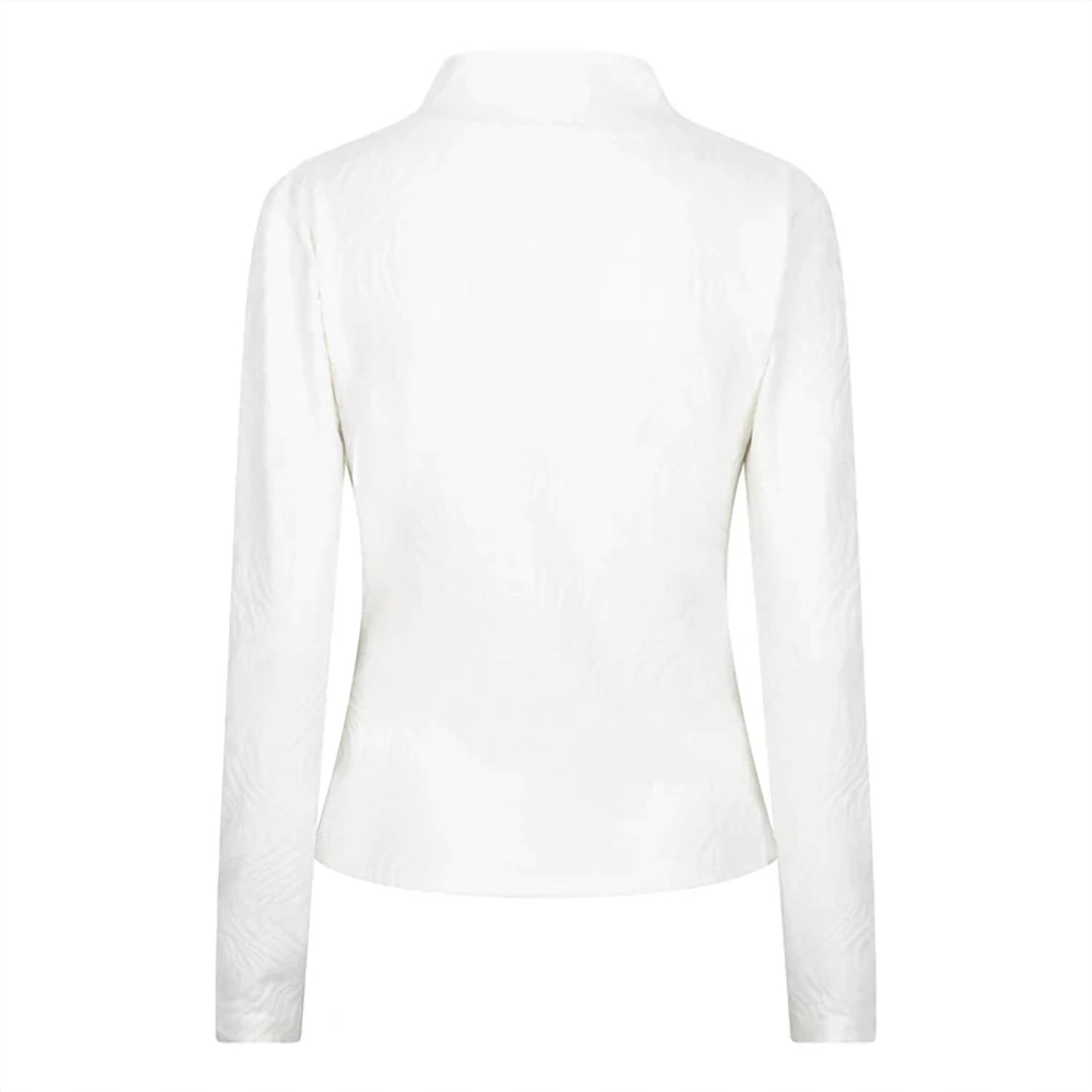 Esqualo - Blenda Burnout Animal Print Turtleneck Top