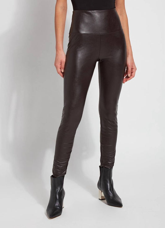 Textured leather legging