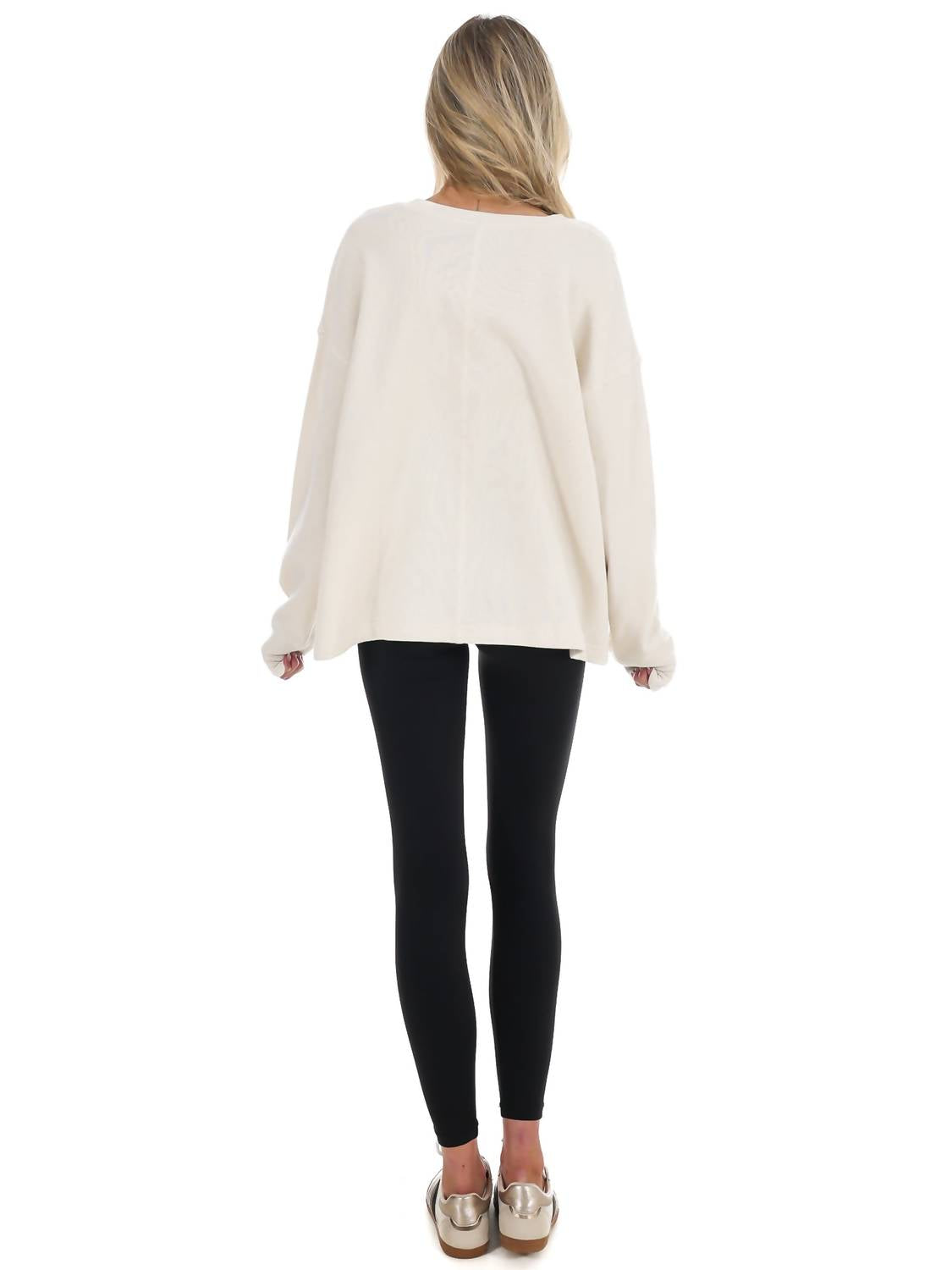 Hyfve - Urban Fade Oversized V-Neck Sweatshirt