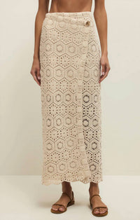 Z Supply Raquel Lace Skirt in natural - women's skirt