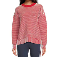 Beach Riot Occulus Crewneck Sweater in peppermint two tone - women's sweater