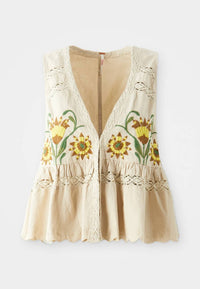 Free People Bali Vine Whispers Top in oat - women's tank top - view 5