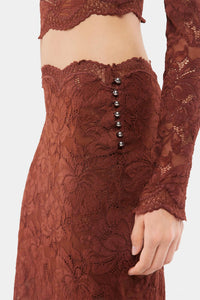 Rabanne - Lace Midi Skirt