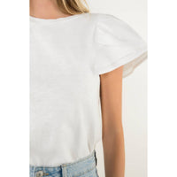 Thml - Ruffle Layered Flutter Sleeve Top